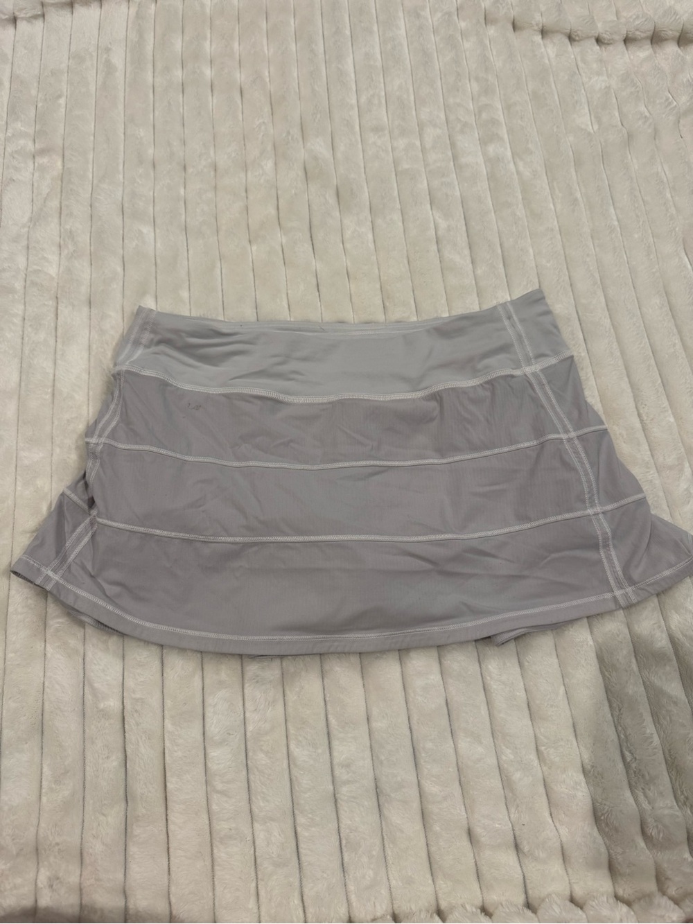 Lululemon Light Gray Performance Tennis Skirt with Built-In Shorts